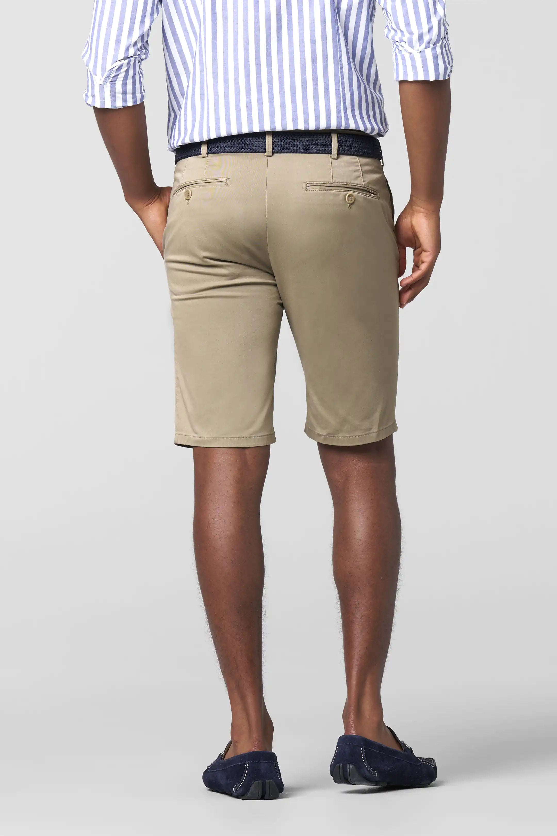 Meyer B-Palma Cotton Stretch Shorts - Stone