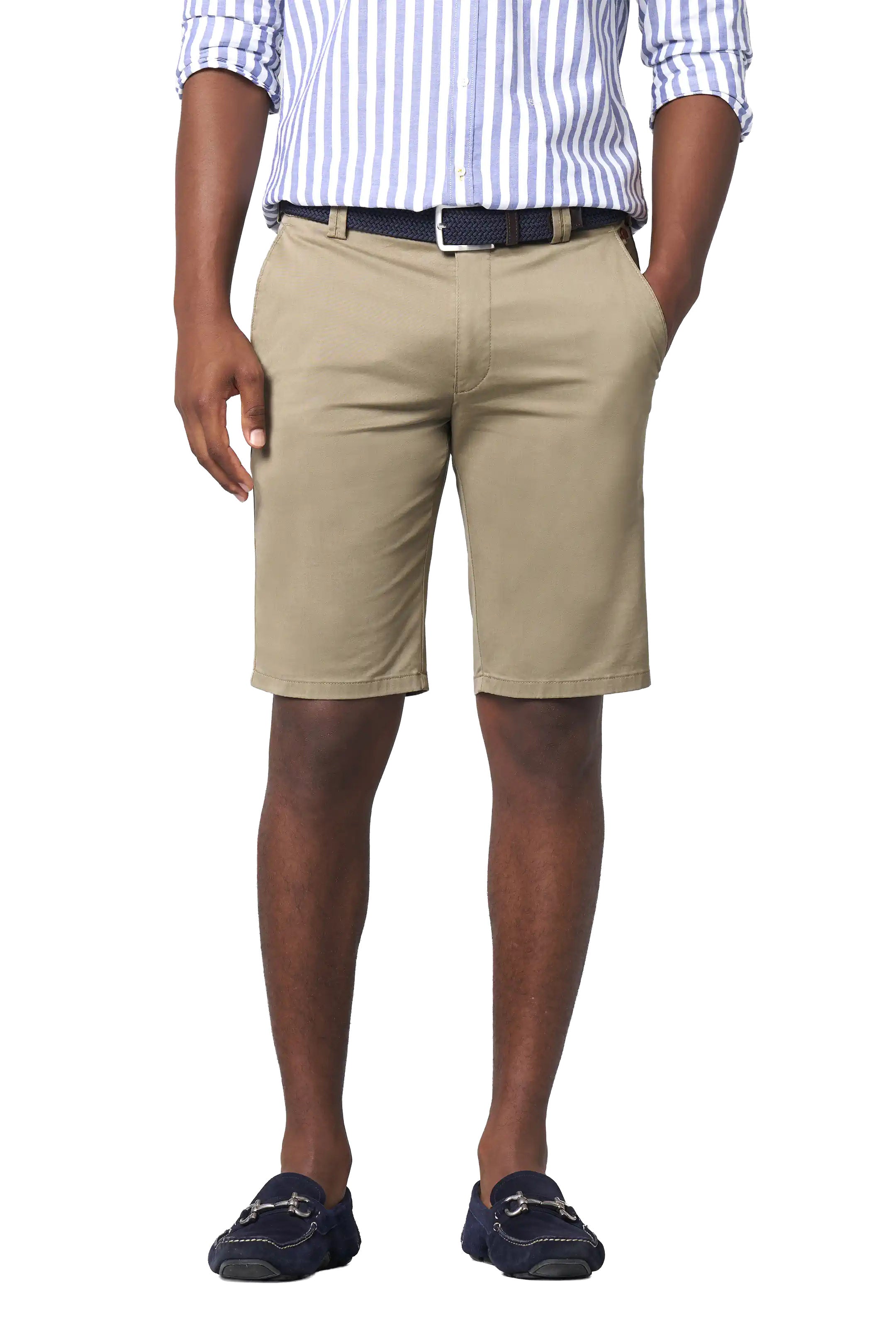 Meyer B-Palma Cotton Stretch Shorts - Stone