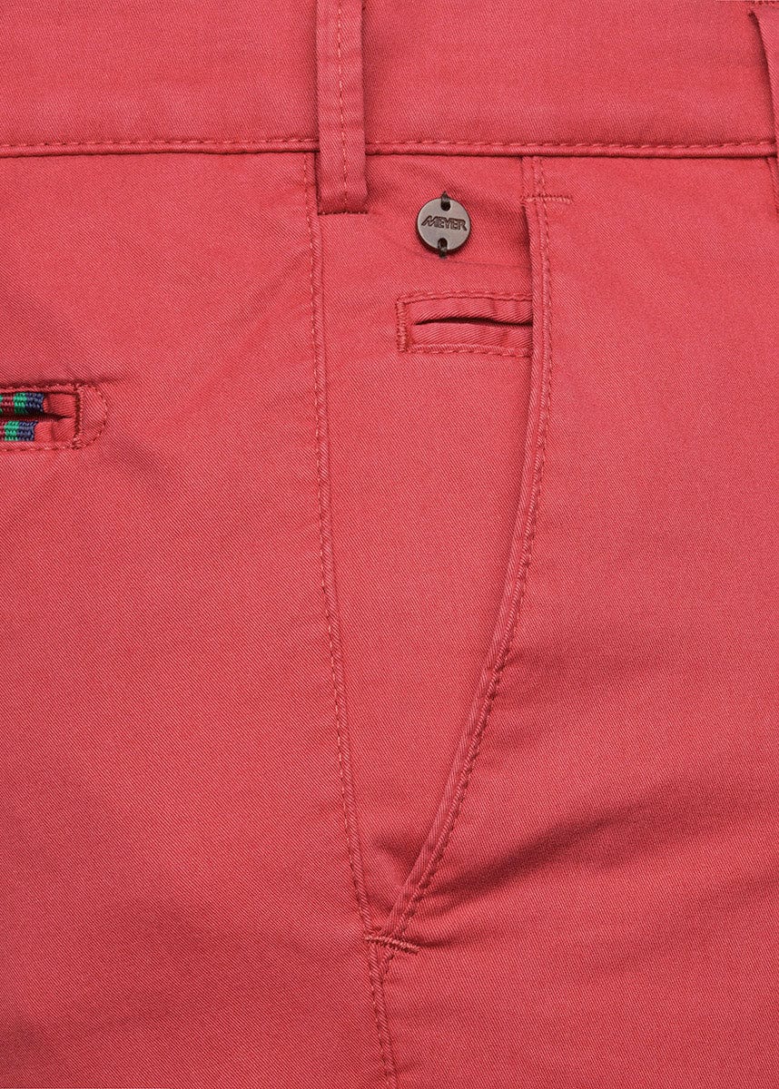 Meyer B-Palma Cotton Stretch Shorts - Washed Red