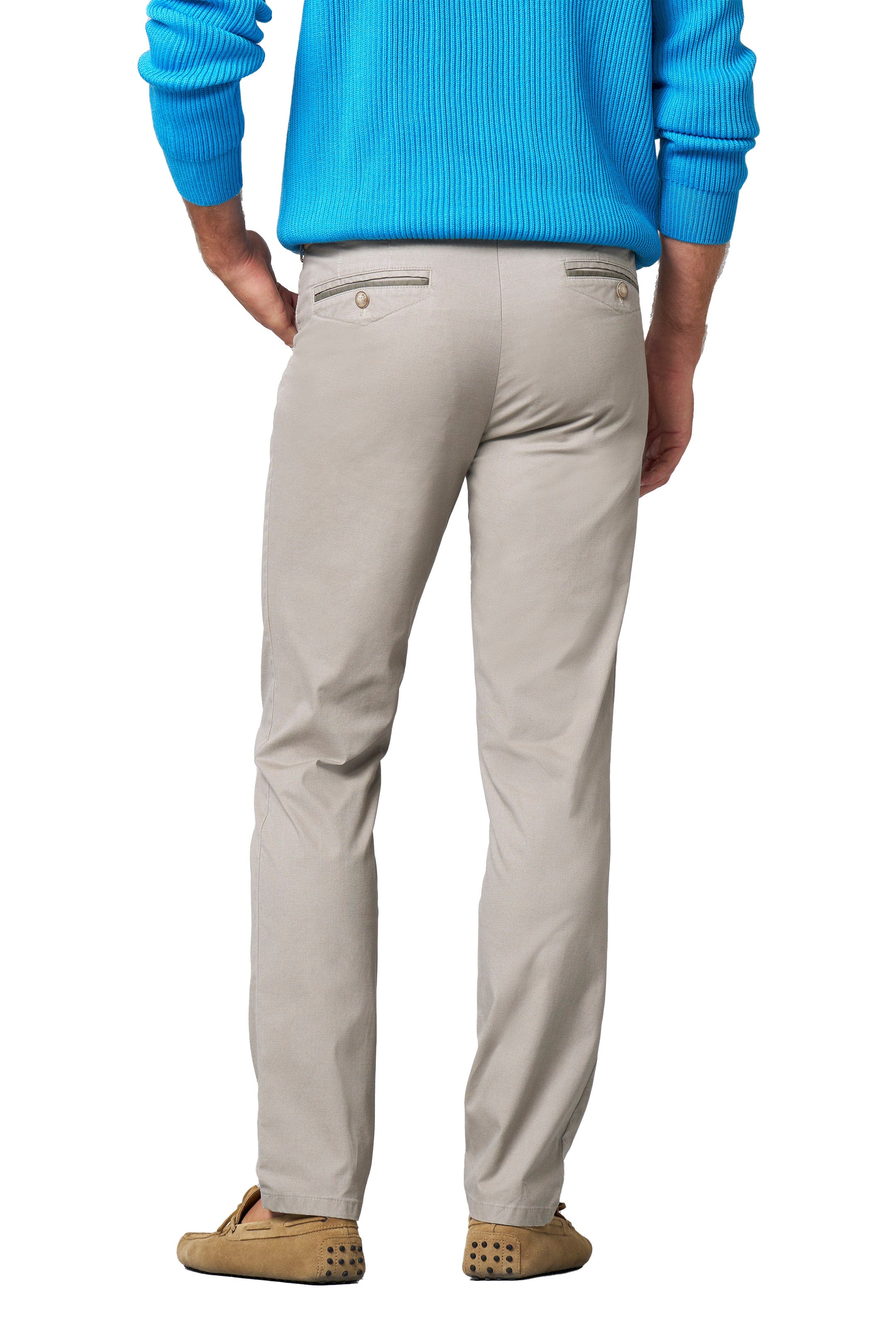 Meyer Chicago Fine Cotton Texture Chinos - Beige