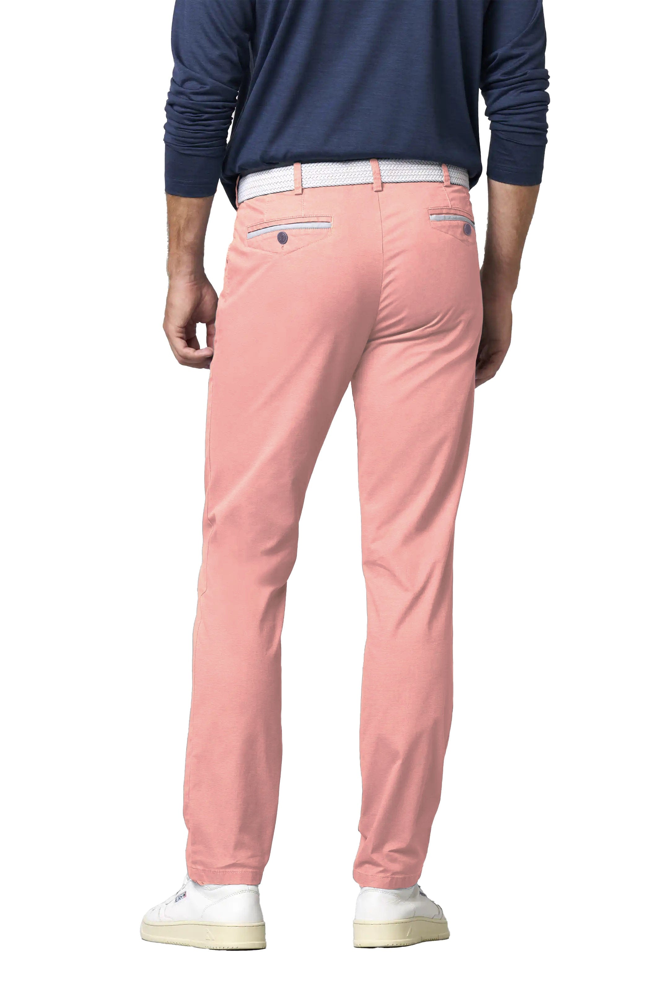 Meyer Chicago Fine Cotton Texture Chinos - Dusky Pink
