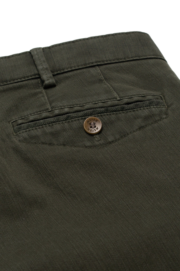 Meyer Chicago Flamme Double-Dyed Cotton Chinos - Olive Green