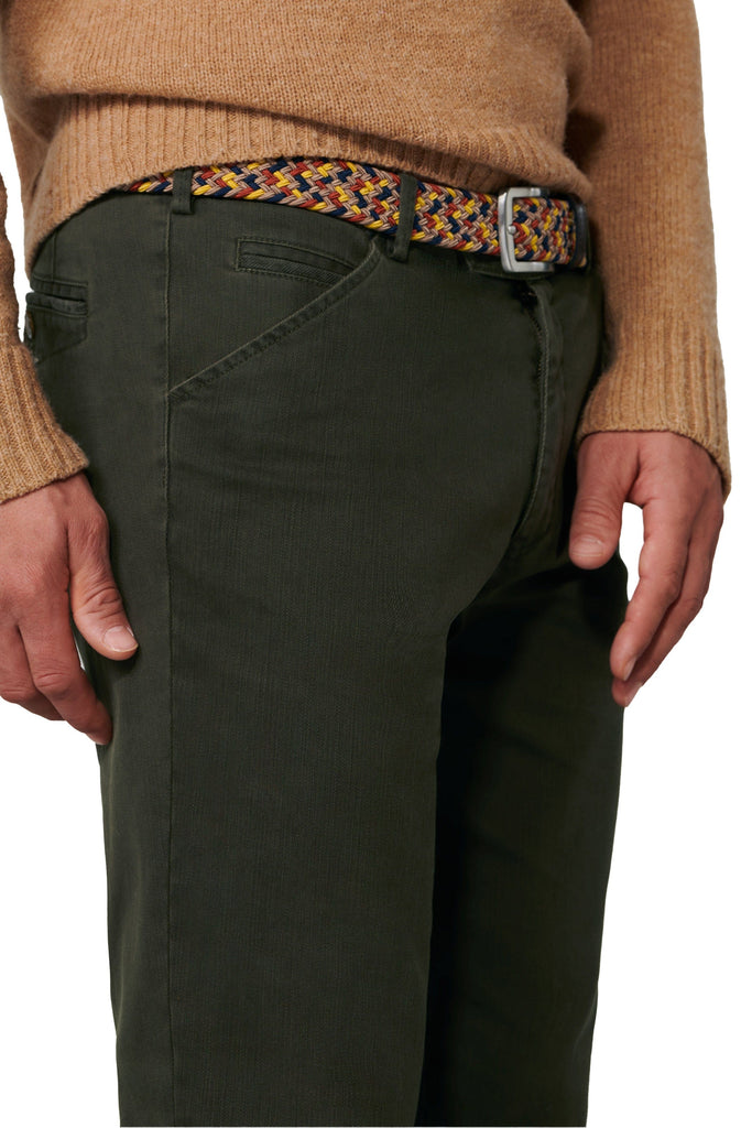 Meyer Chicago Flamme Double-Dyed Cotton Chinos - Olive Green