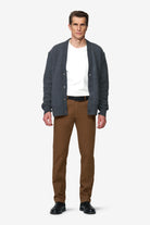 Meyer Chicago Stretch Micro Structure Chino Trousers - Caramel