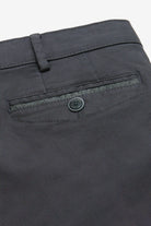 Meyer Chicago Stretch Micro Structure Chino Trousers - Charcoal