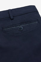 Meyer Chicago Stretch Micro Structure Chino Trousers - Navy