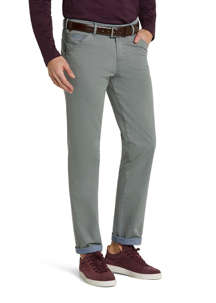 Meyer Chicago Two Tone Super Stretch Chinos - Olive