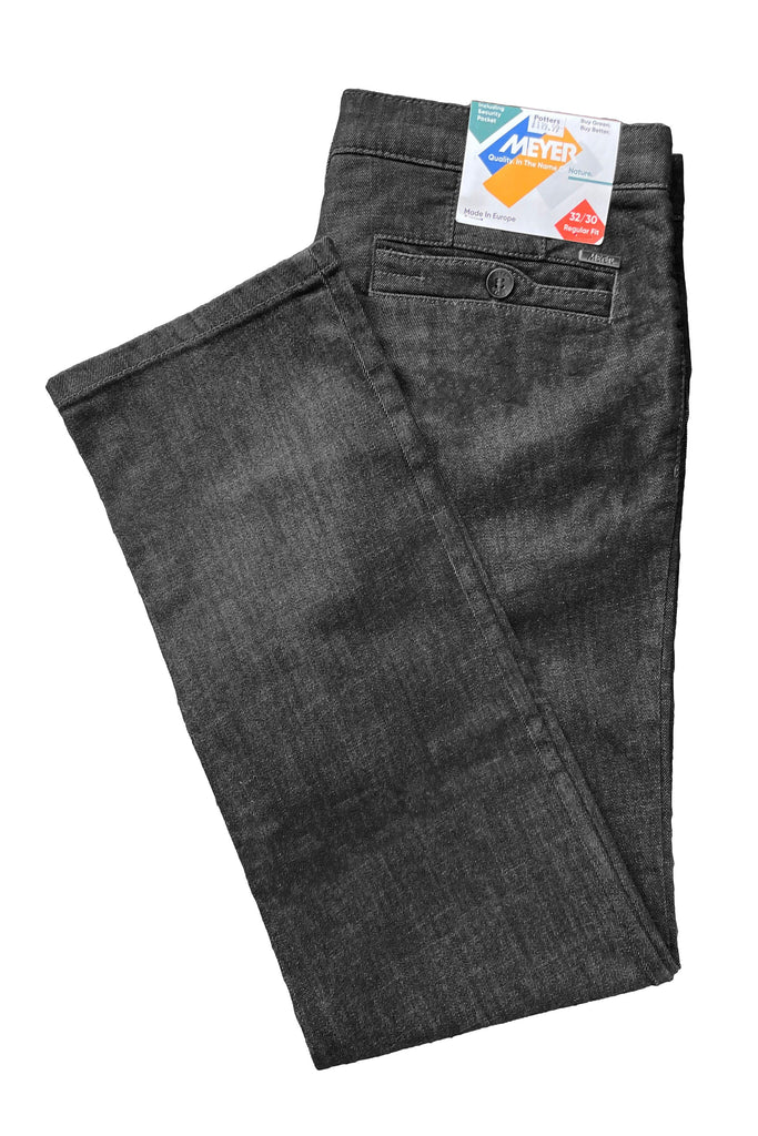Meyer Diego Regular Straight Jeans - Washed Black