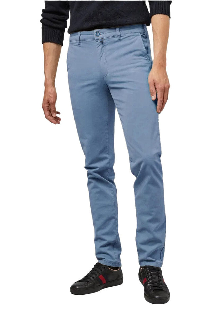 Meyer M5 Casual Cotton Chinos - Mid Blue