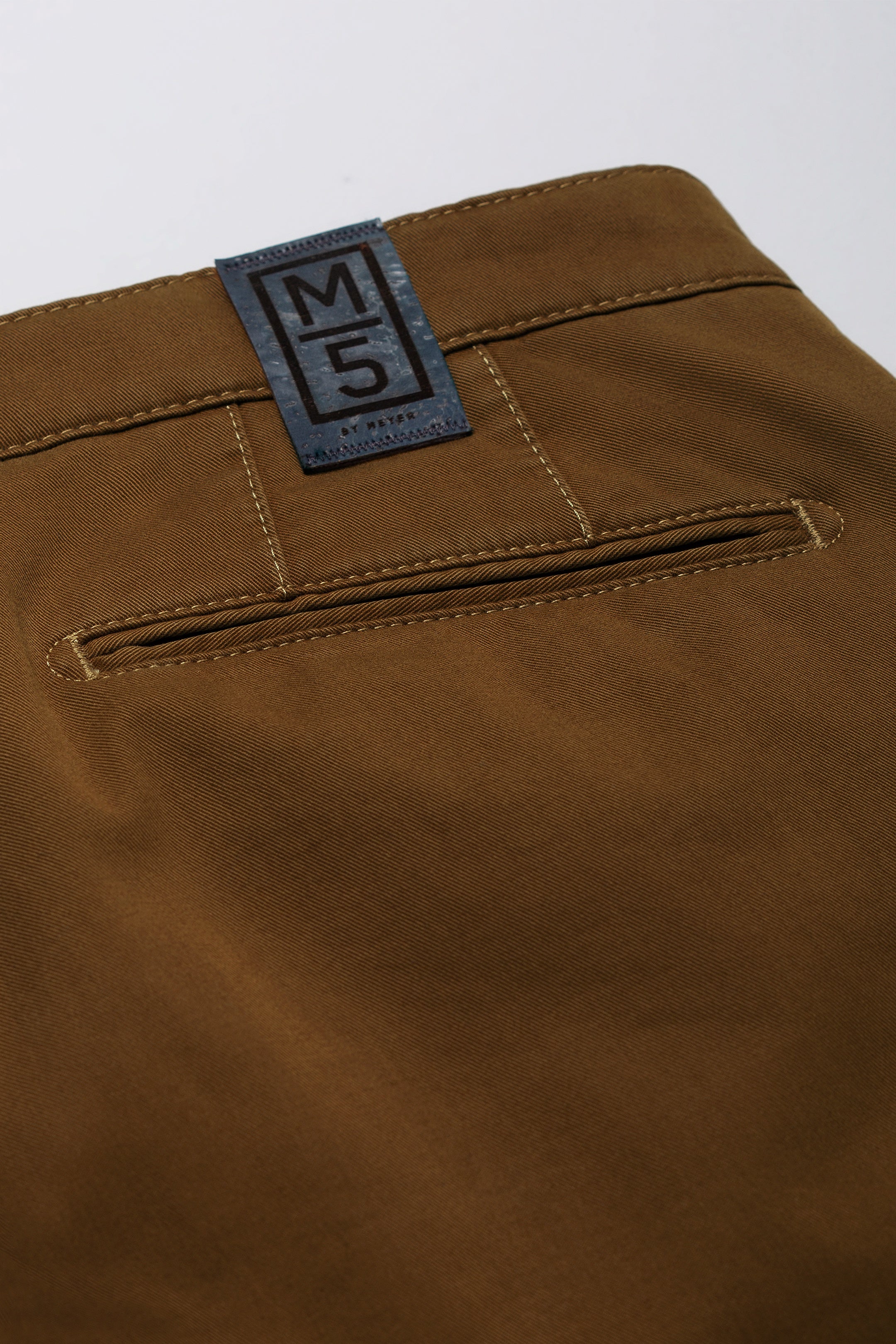 Meyer M5 Chino Cotton Stretch Chino Trousers - Caramel