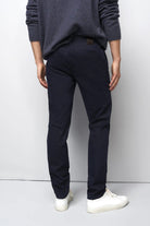 Meyer M5 Chino Stretch Micro Structure Trousers - Navy