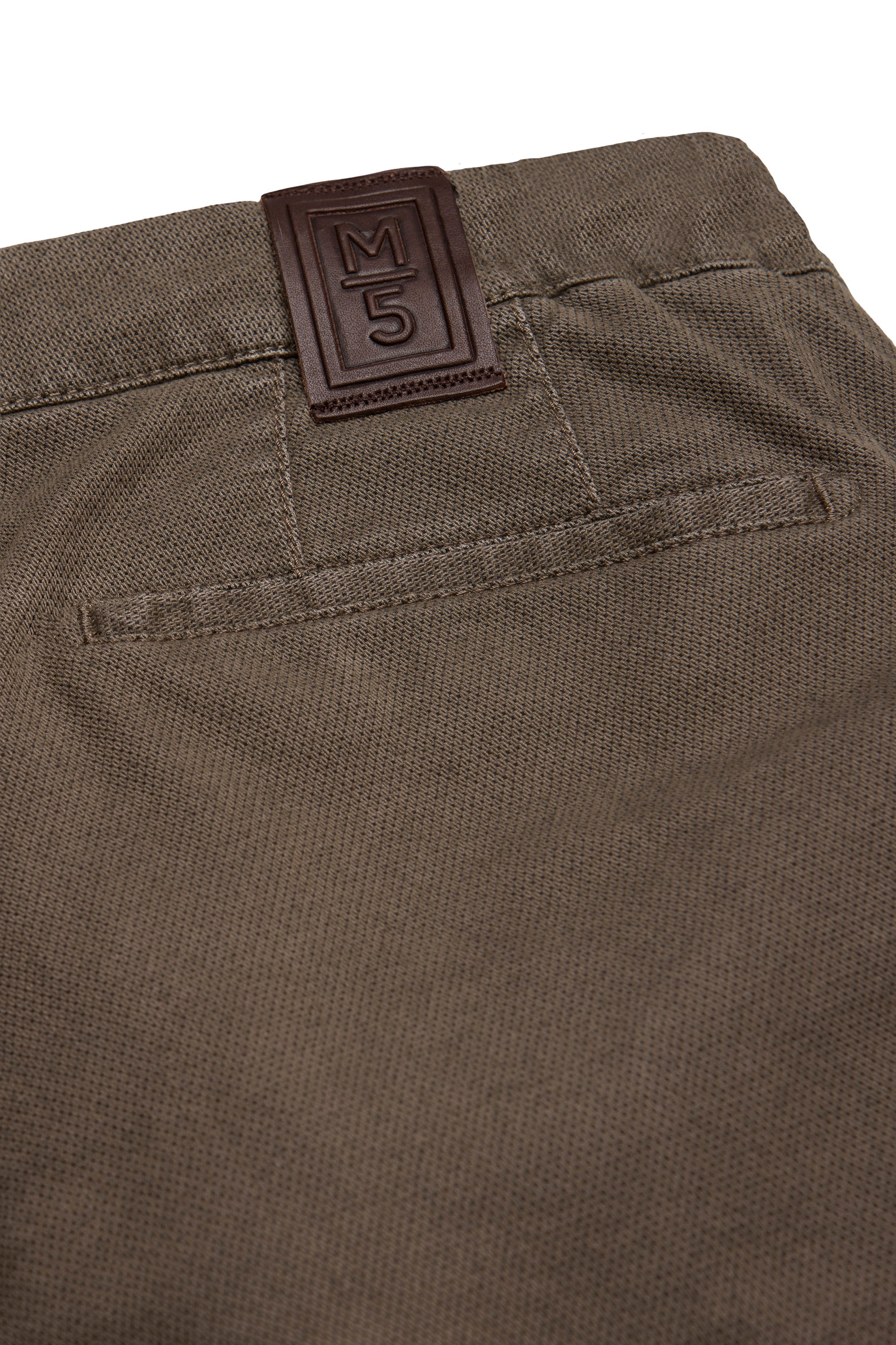 Meyer M5 Chino Stretch Micro Structure Trousers - Stone