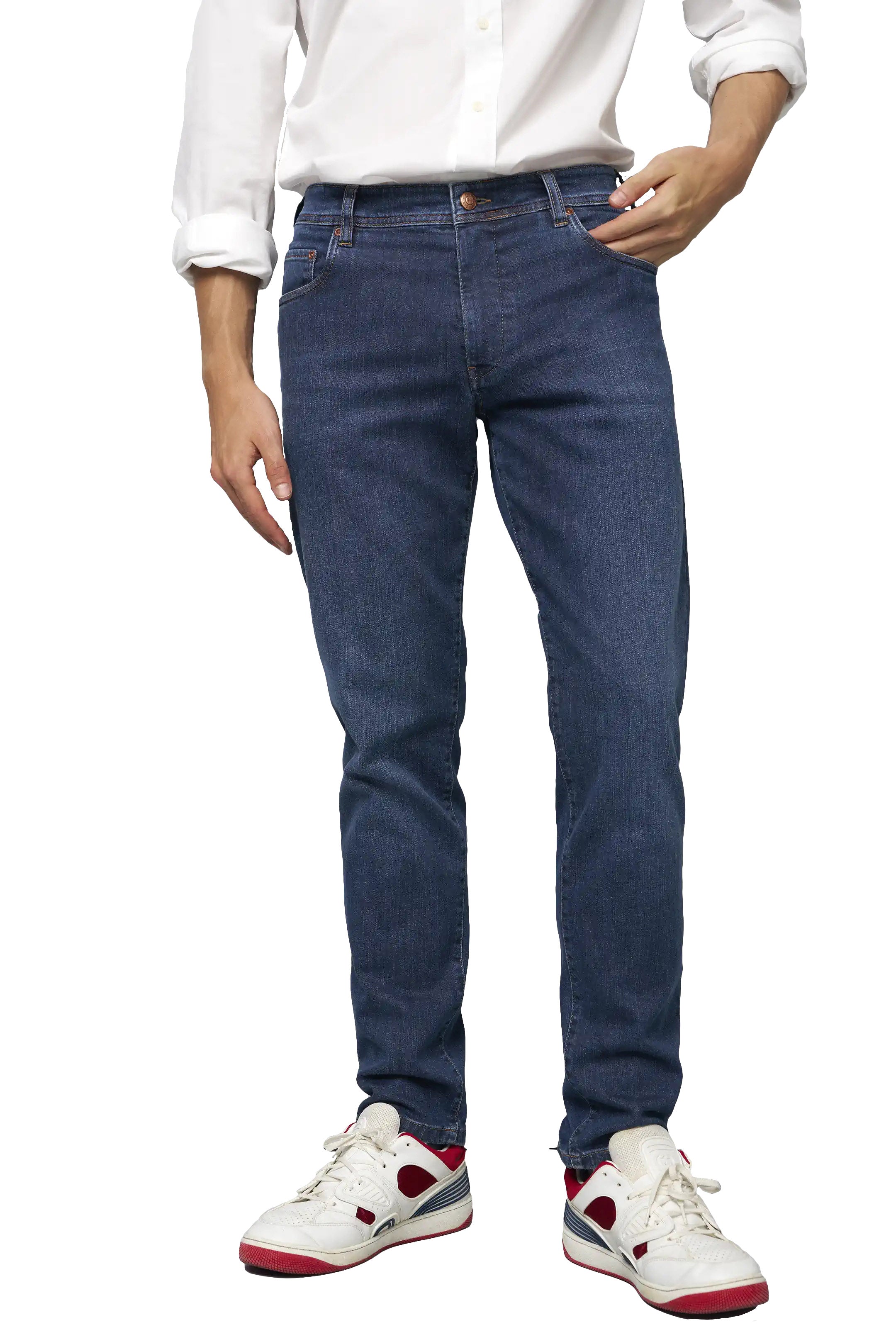 Meyer M5 Five Stretch Denim Jeans - Blue Stone