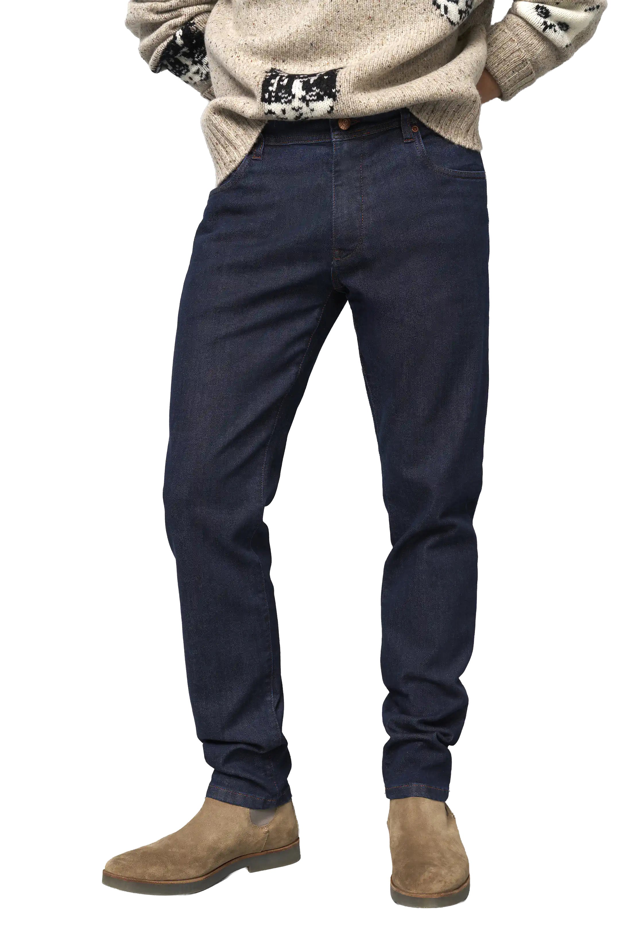 Meyer M5 Five Stretch Denim Jeans - Dark Blue