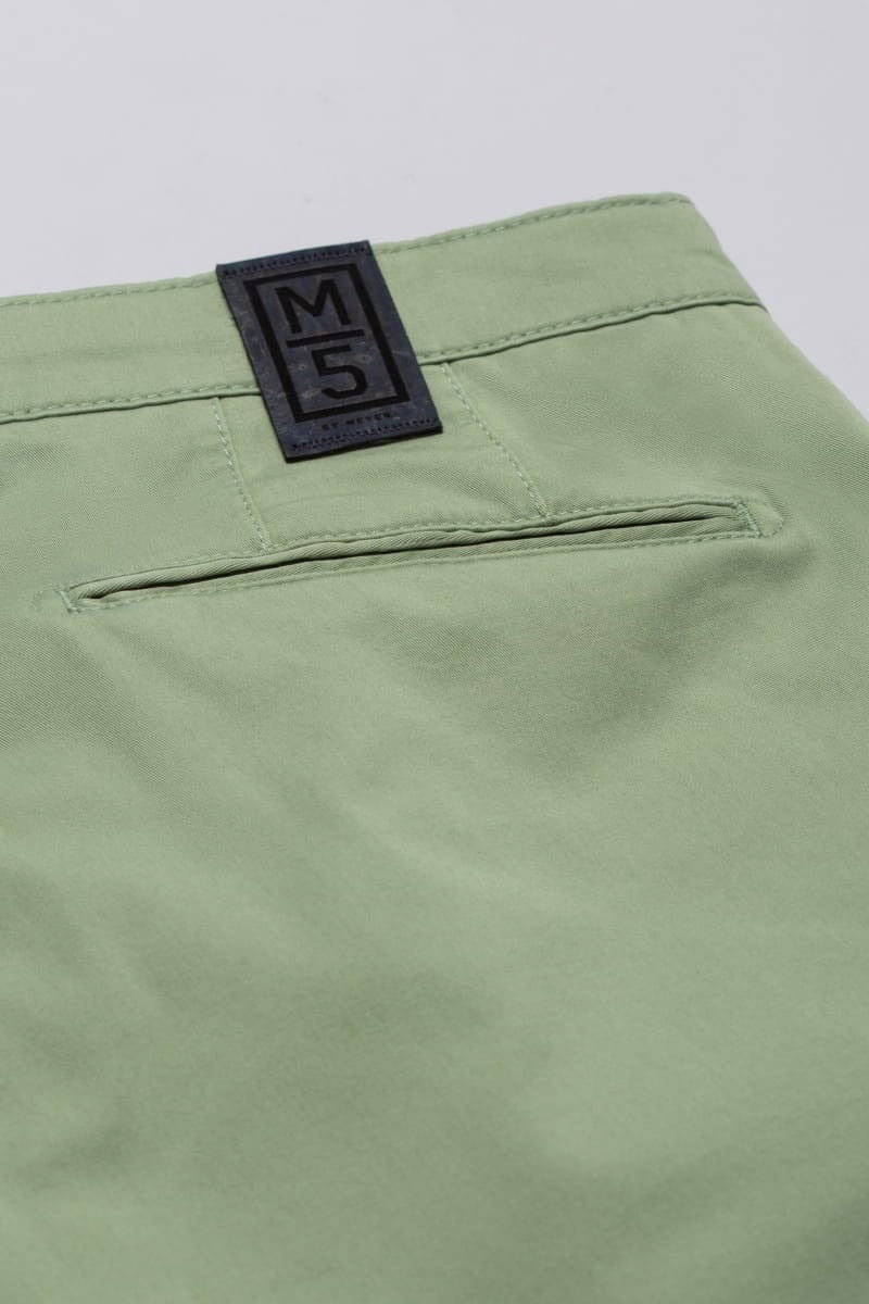 Meyer M5 Light Summer Twill Chinos - Green