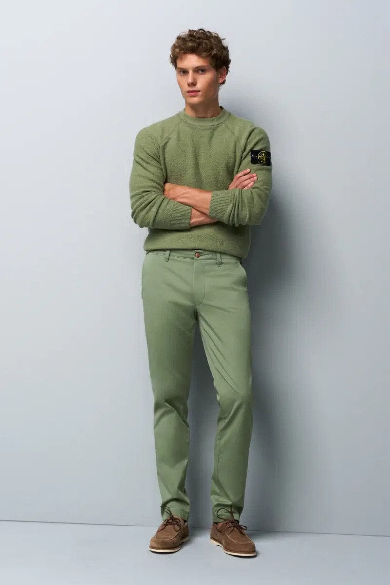Meyer M5 Light Summer Twill Chinos - Green
