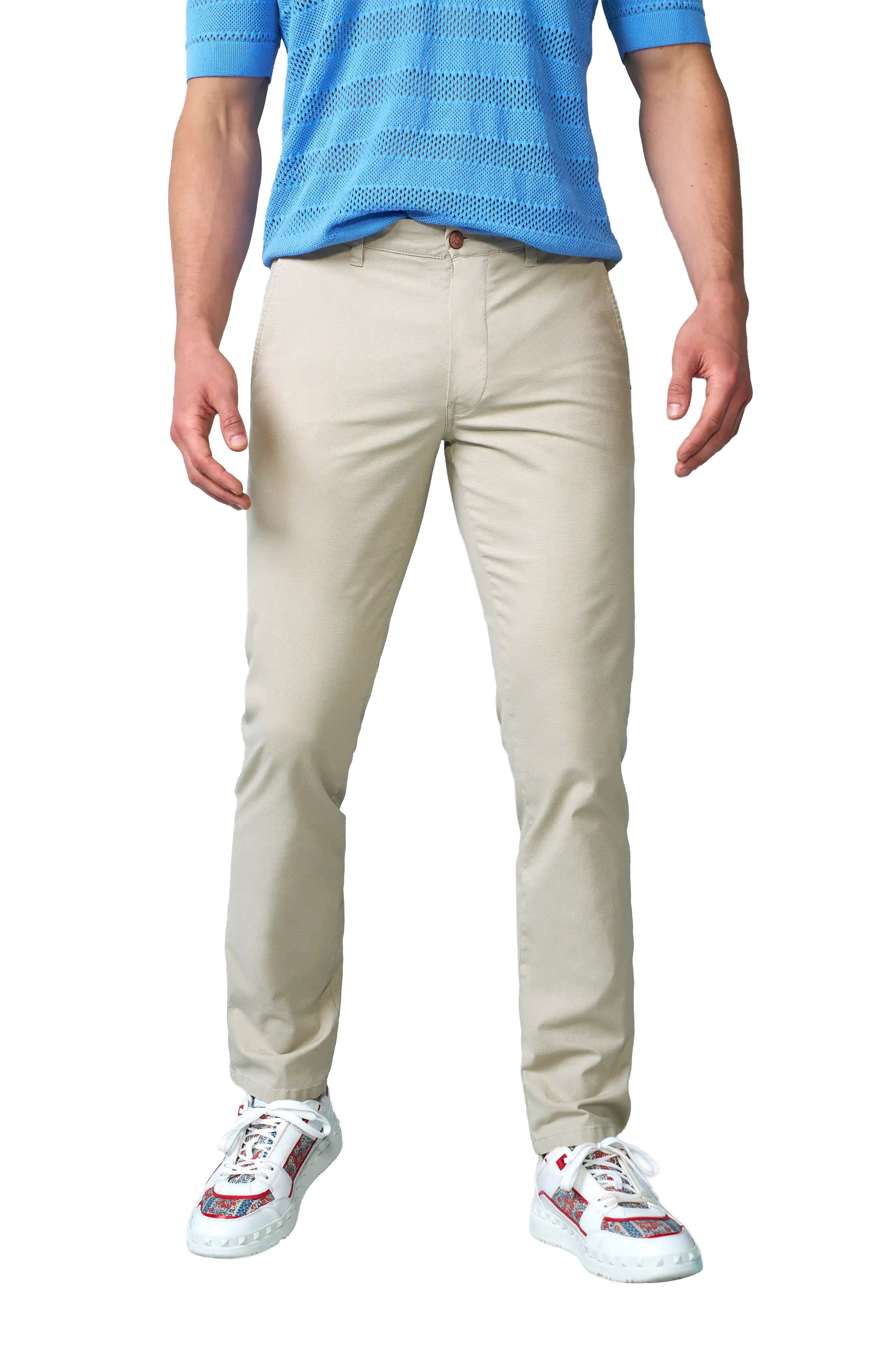 Meyer M5 Move Stretch Casual Chinos - Beige