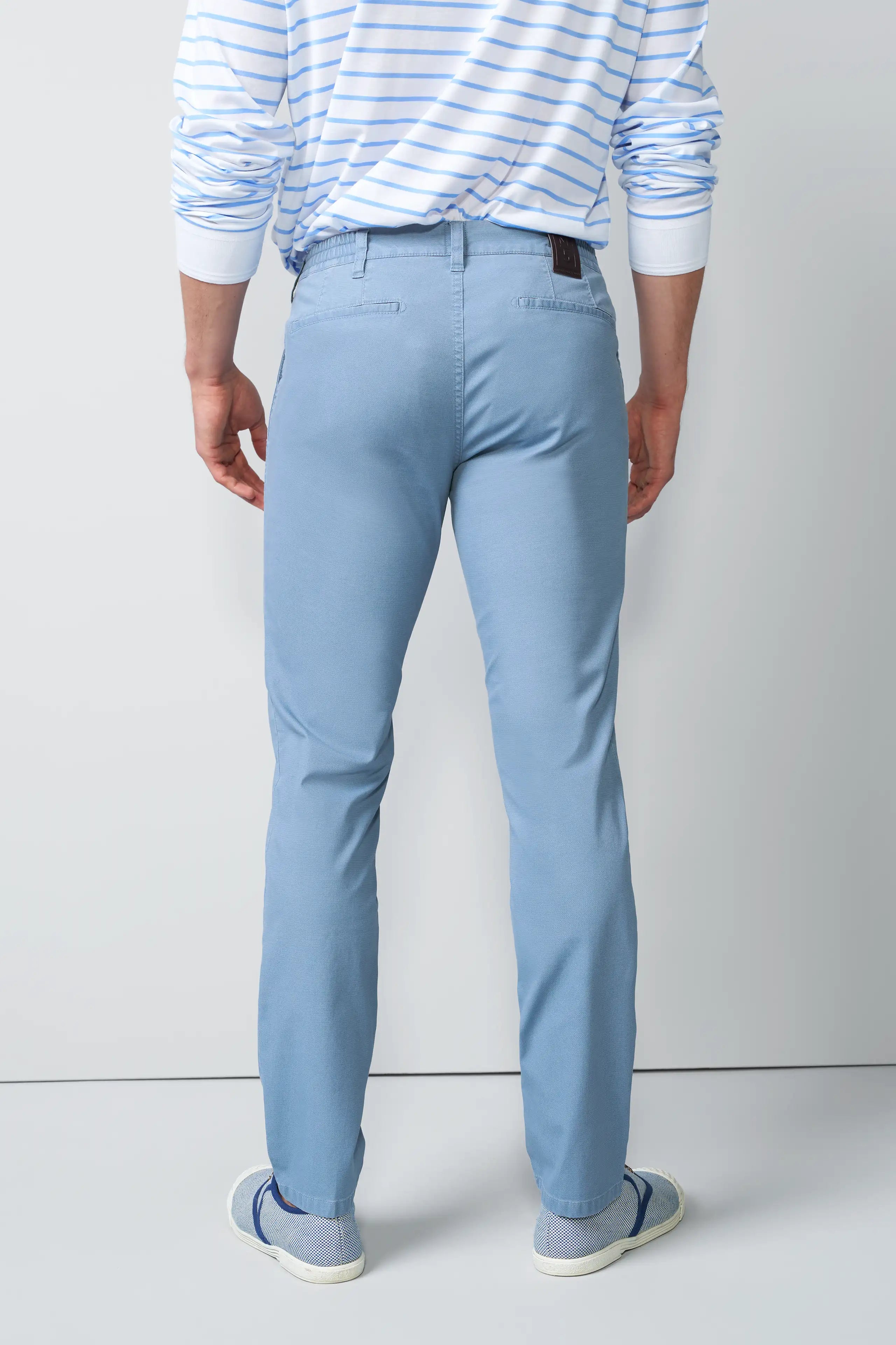 Meyer M5 Move Stretch Casual Chinos - Blue