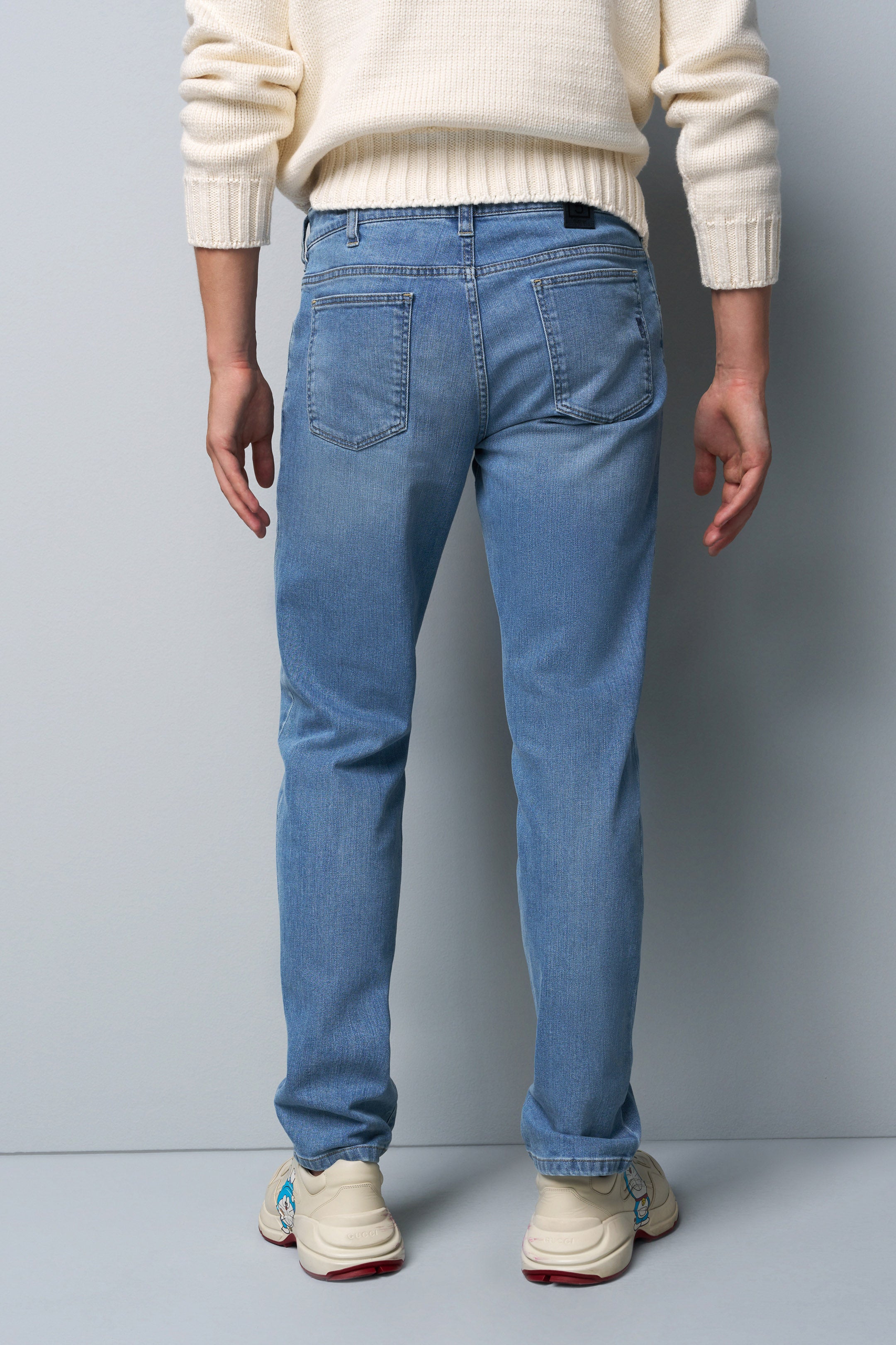Meyer M5 Regular Stretch Denim Jeans - Light Blue
