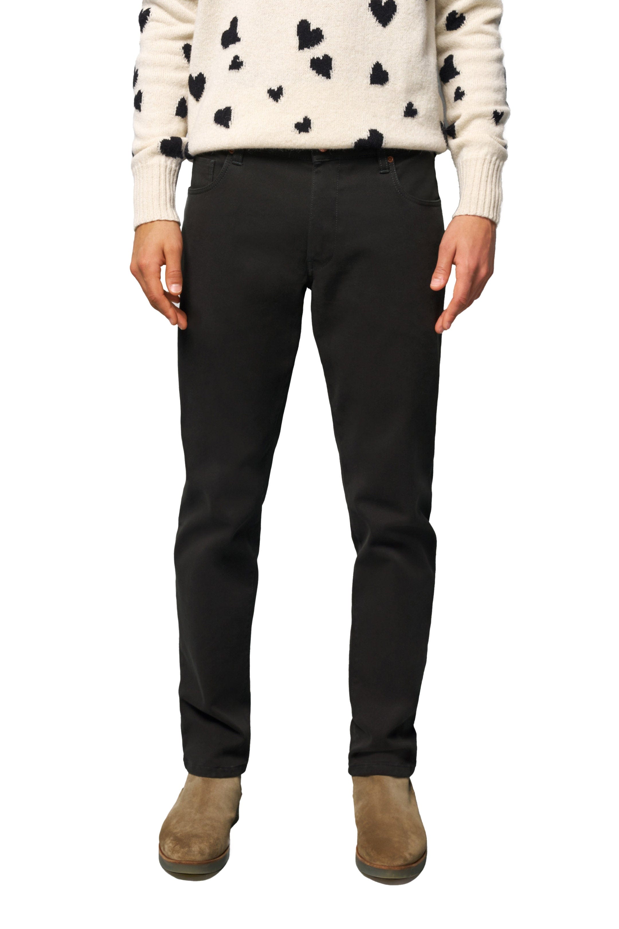 Meyer M5 Slim Soft Stretch Cotton Twill Chinos - Charcoal