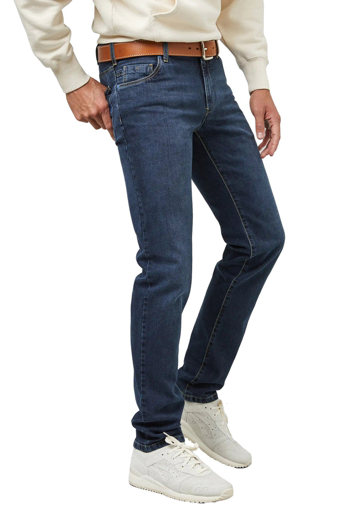 Meyer M5 Slim Stretch Denim Jeans - Overdyed Blue-Used