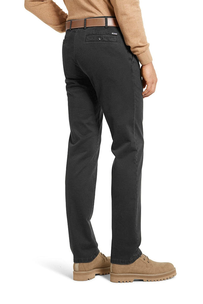 Meyer New York Cotton Stretch Chino Trousers - Charcoal