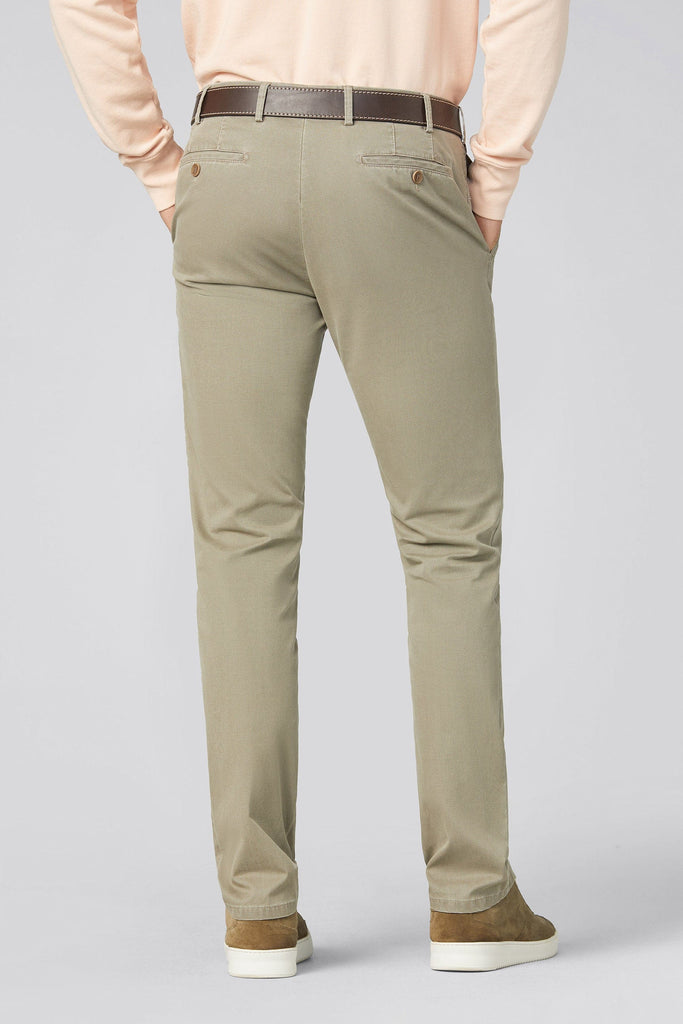 Meyer New York Cotton Twill Chino Trousers - Taupe