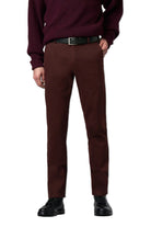 Meyer New York Fine Texture Cotton Stretch Chinos - Burgundy
