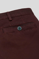 Meyer New York Fine Texture Cotton Stretch Chinos - Burgundy