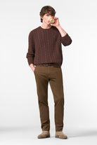 Meyer New York Fine Texture Cotton Stretch Chinos - Caramel