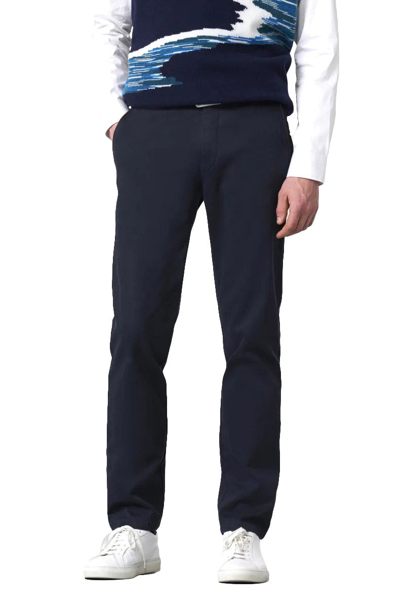 Meyer New York Fine Texture Cotton Stretch Chinos - Navy
