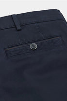Meyer New York Fine Texture Cotton Stretch Chinos - Navy