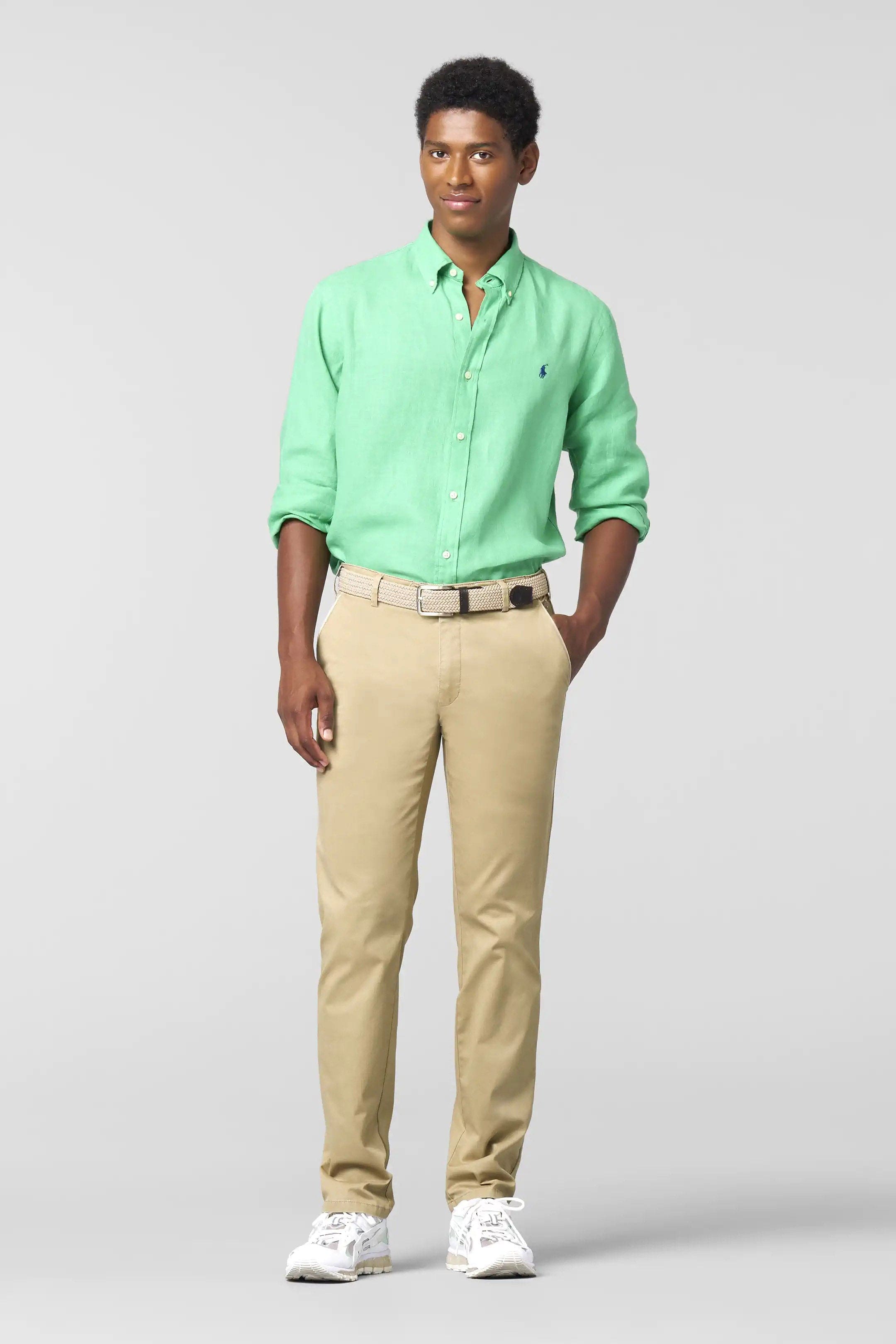 Meyer New York Stretch Summer Twill Chinos - Sand