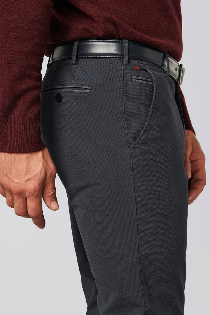 Meyer New York Two Colour Cotton Stretch Chinos - Navy