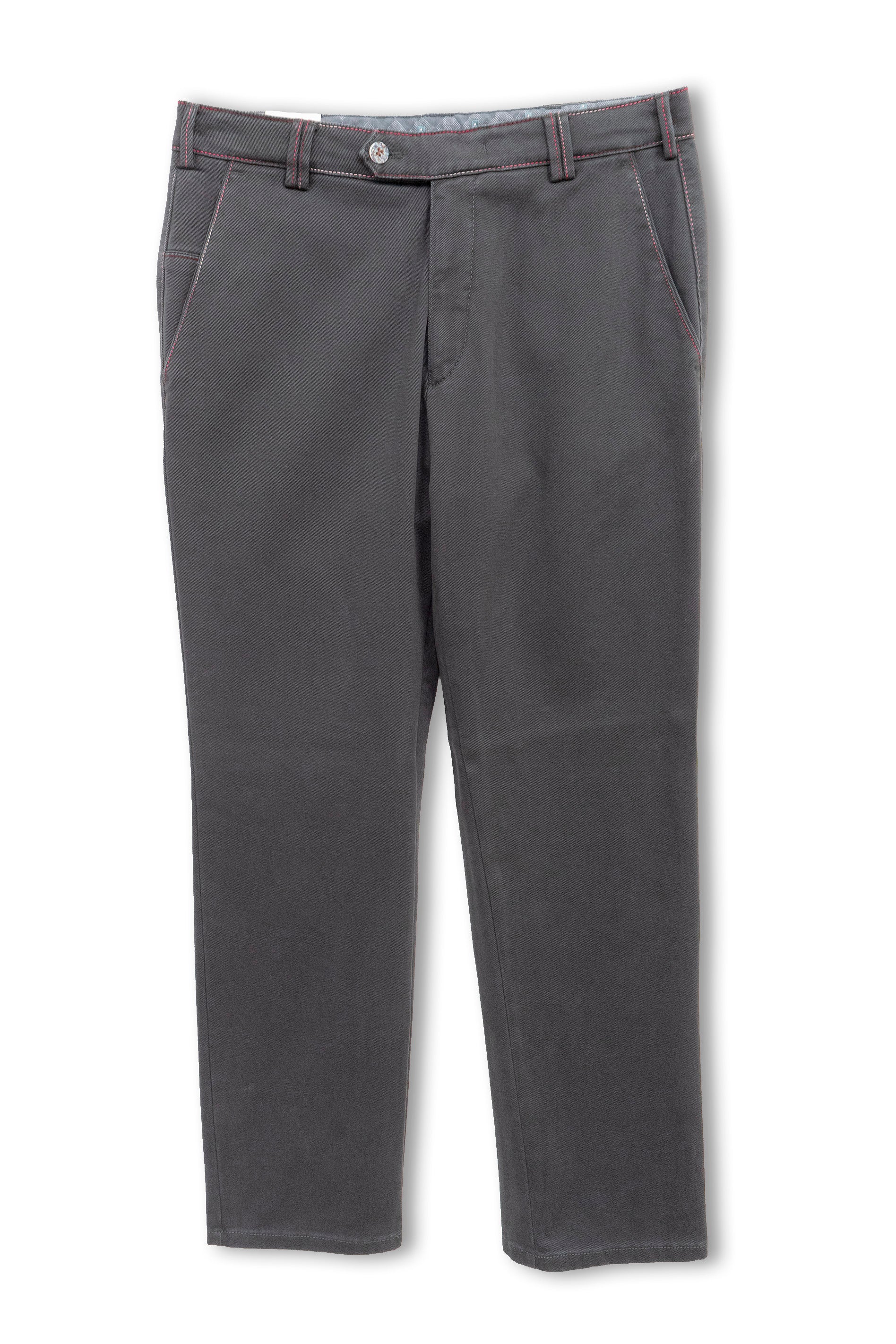 Meyer New York Winter Twill Rainbow Stitch Trousers - Charcoal