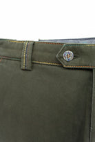 Meyer New York Winter Twill Rainbow Stitch Trousers - Dark Green