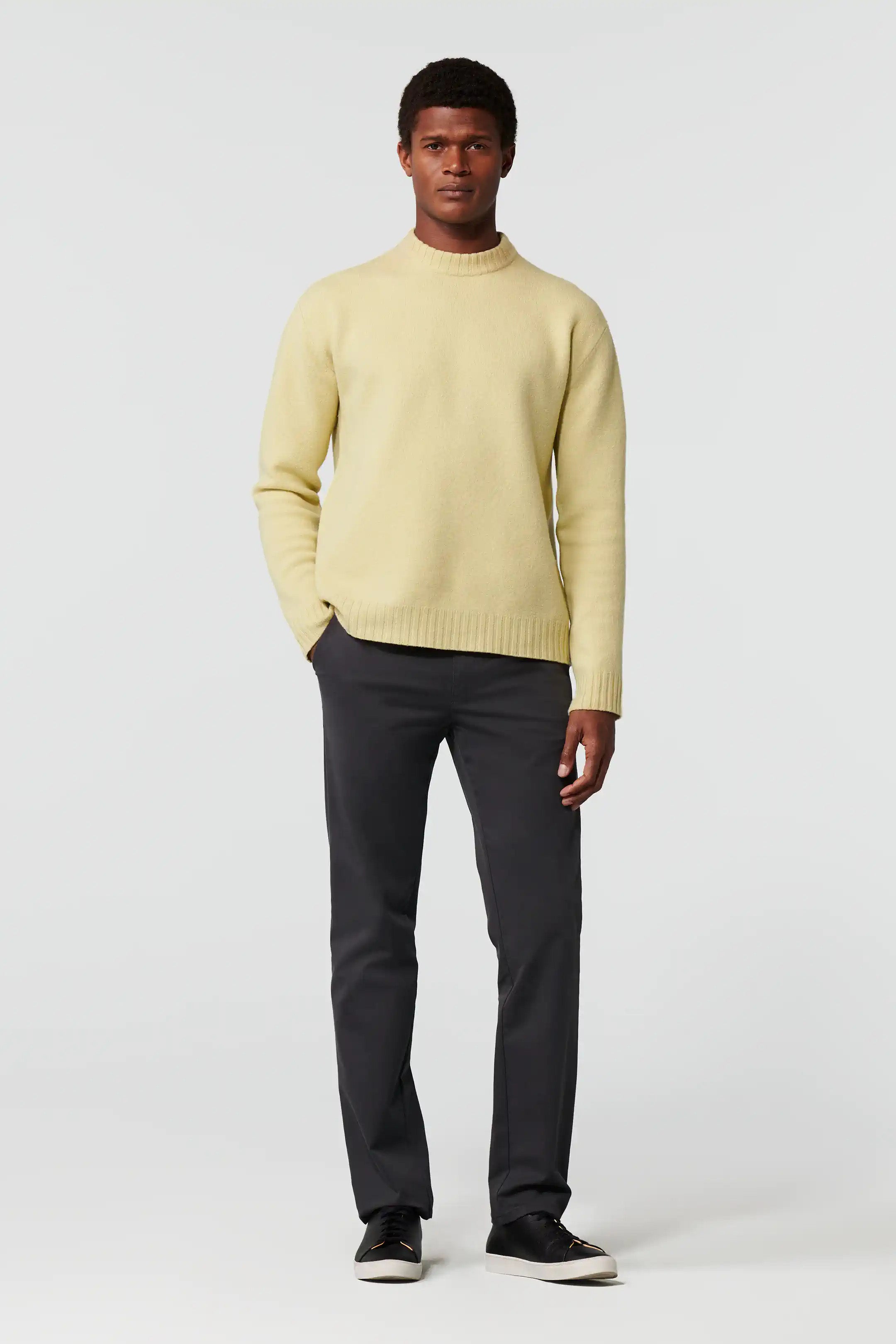 Meyer Oslo Cotton Stretch Waist Chinos - Charcoal