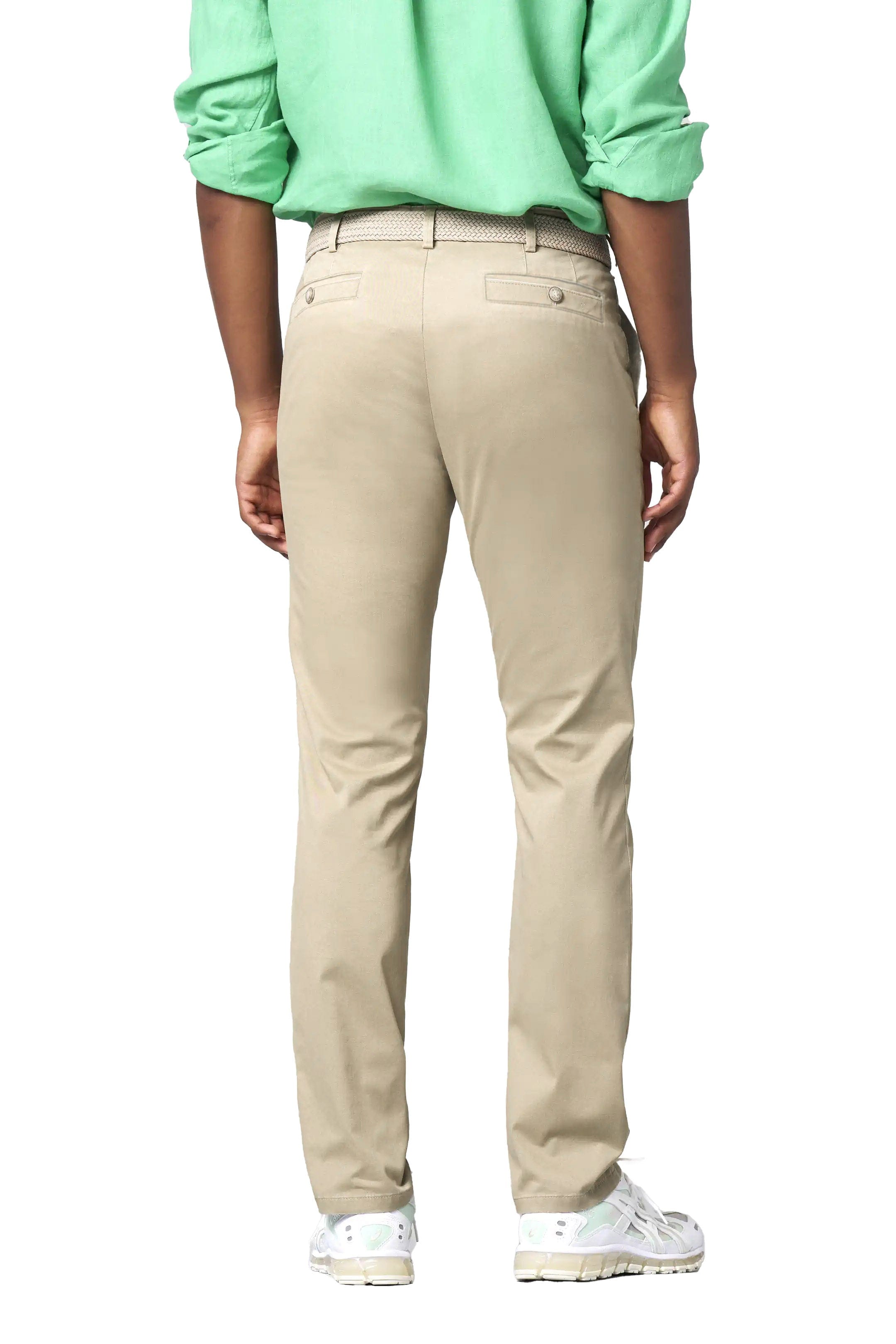 Meyer Oslo Stretch Summer Twill Chinos - Beige