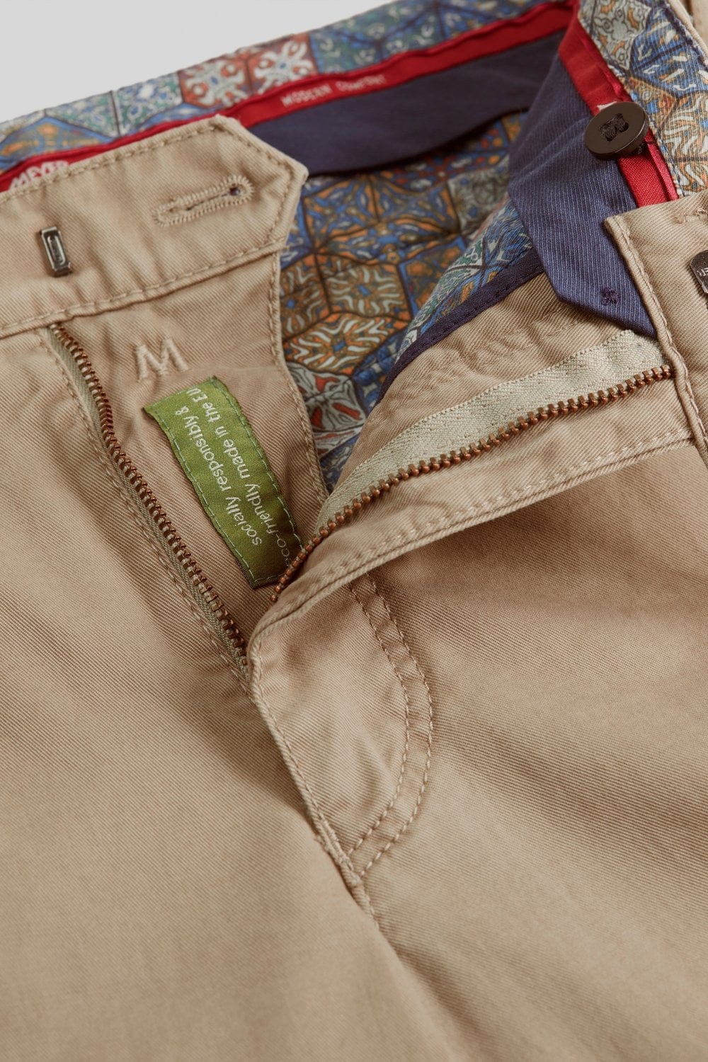 Meyer Roma Cotton Chino Trousers - Beige