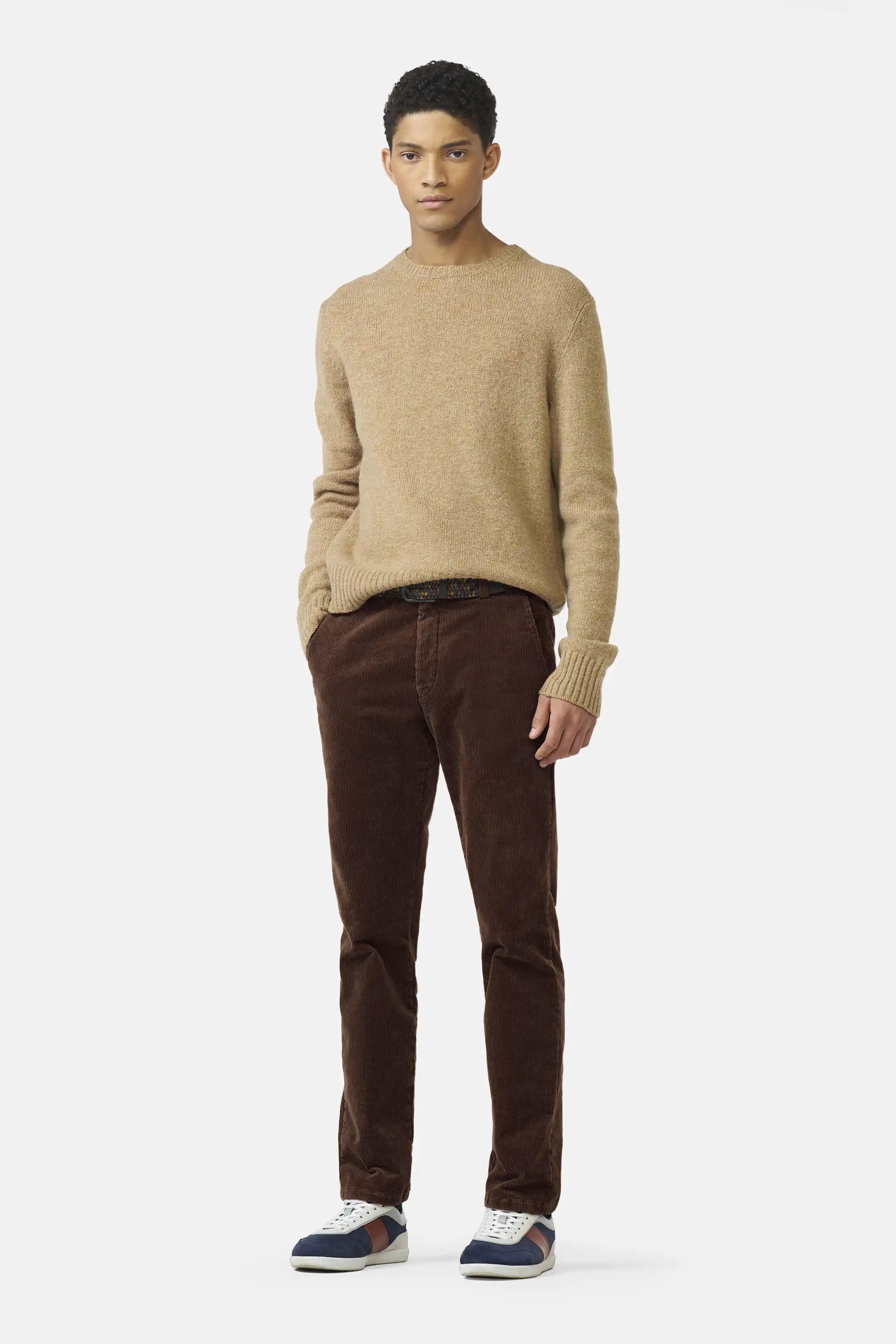 Meyer Roma Cotton Corduroy Trousers - Chestnut Brown