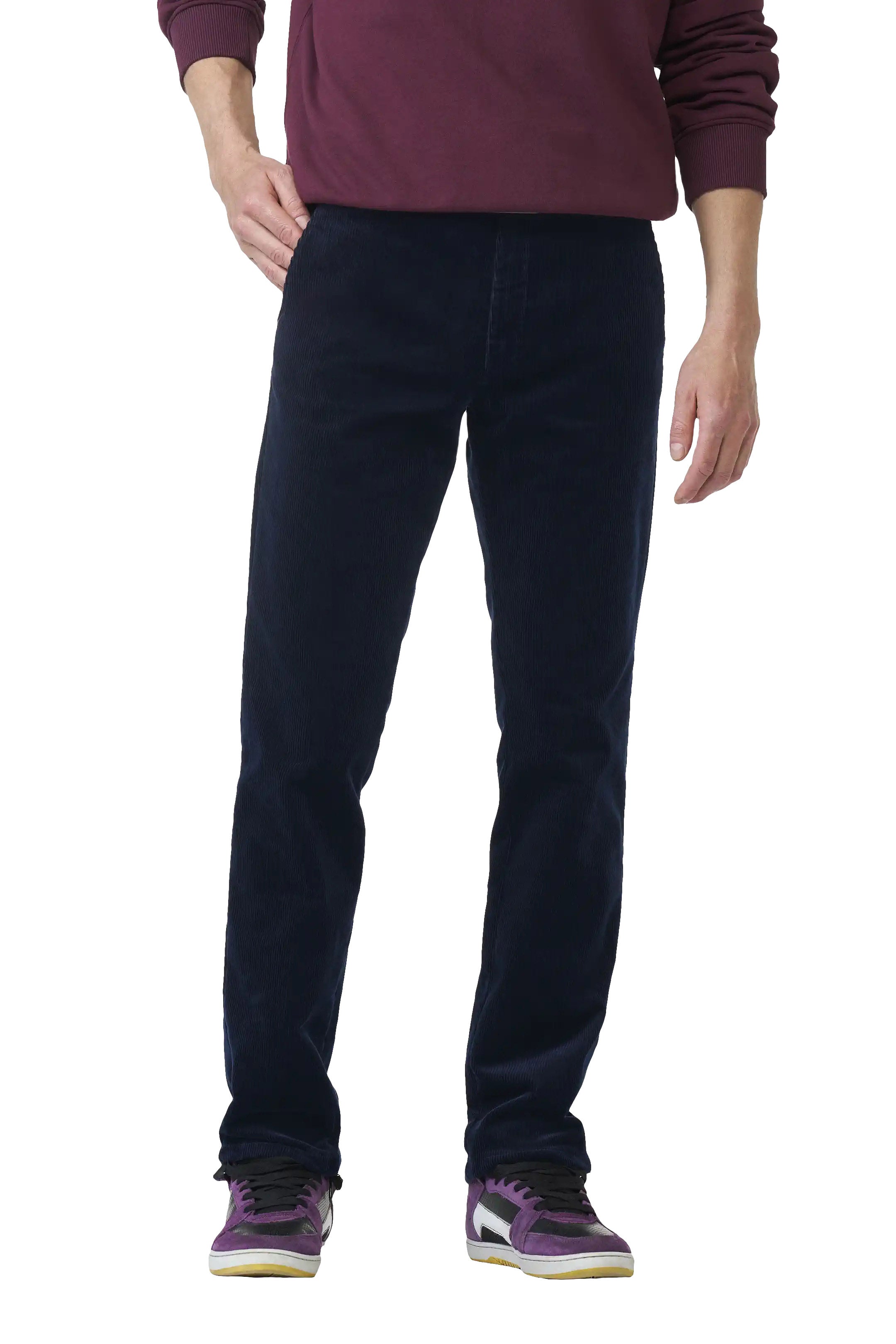 Meyer Roma Cotton Corduroy Trousers - Navy