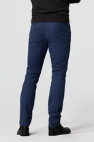 Meyer Roma Cotton Stretch Regular Chinos - Mid Blue