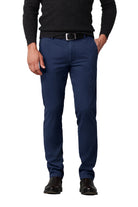 Meyer Roma Cotton Stretch Regular Chinos - Mid Blue