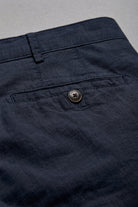 Meyer Roma Linen/Cotton Stretch Trouser - Navy