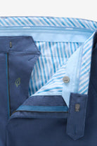 Meyer Roma Stretch Fine Micro Print Trousers - Blue