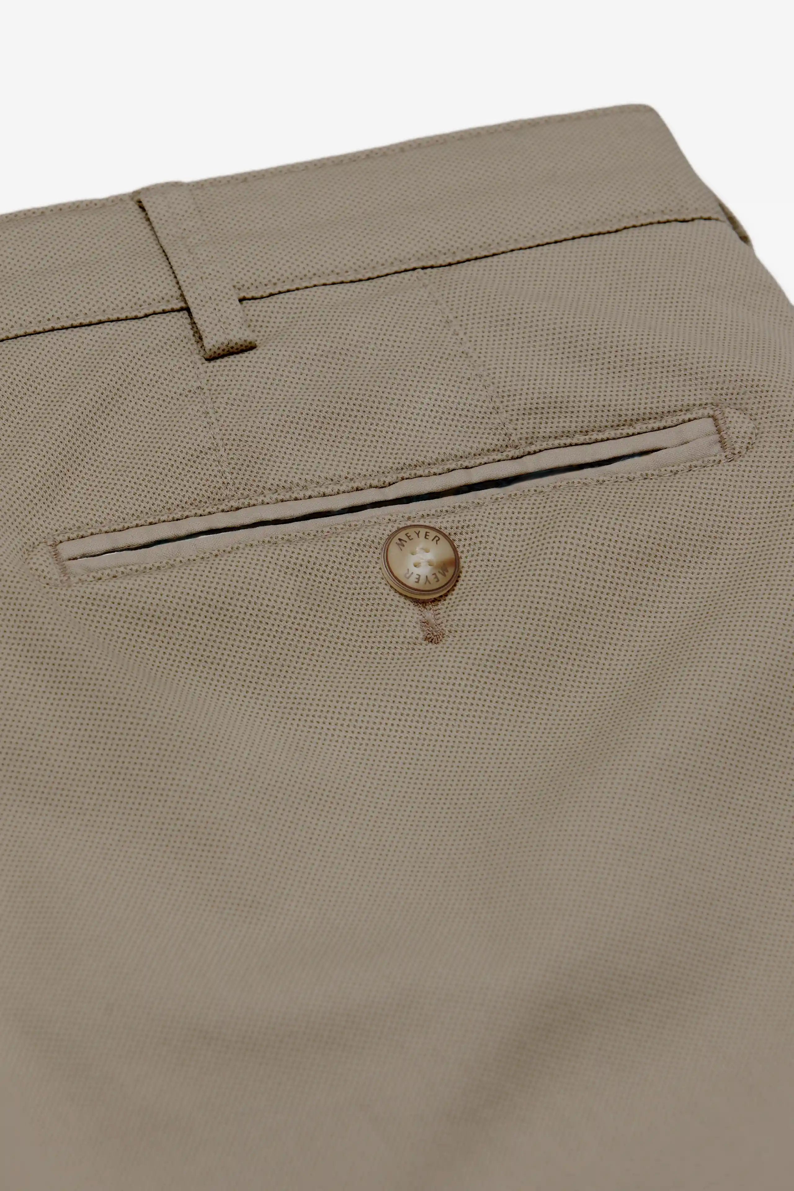 Meyer Roma Stretch Fine Micro Print Trousers - Sand