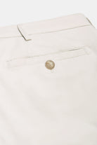 Meyer Roma Stretch Fine Structure Chino Trousers - Ivory