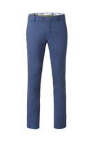 Meyer Roma Stretch Fine Structure Chinos - Blue