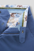 Meyer Roma Stretch Fine Structure Chinos - Blue