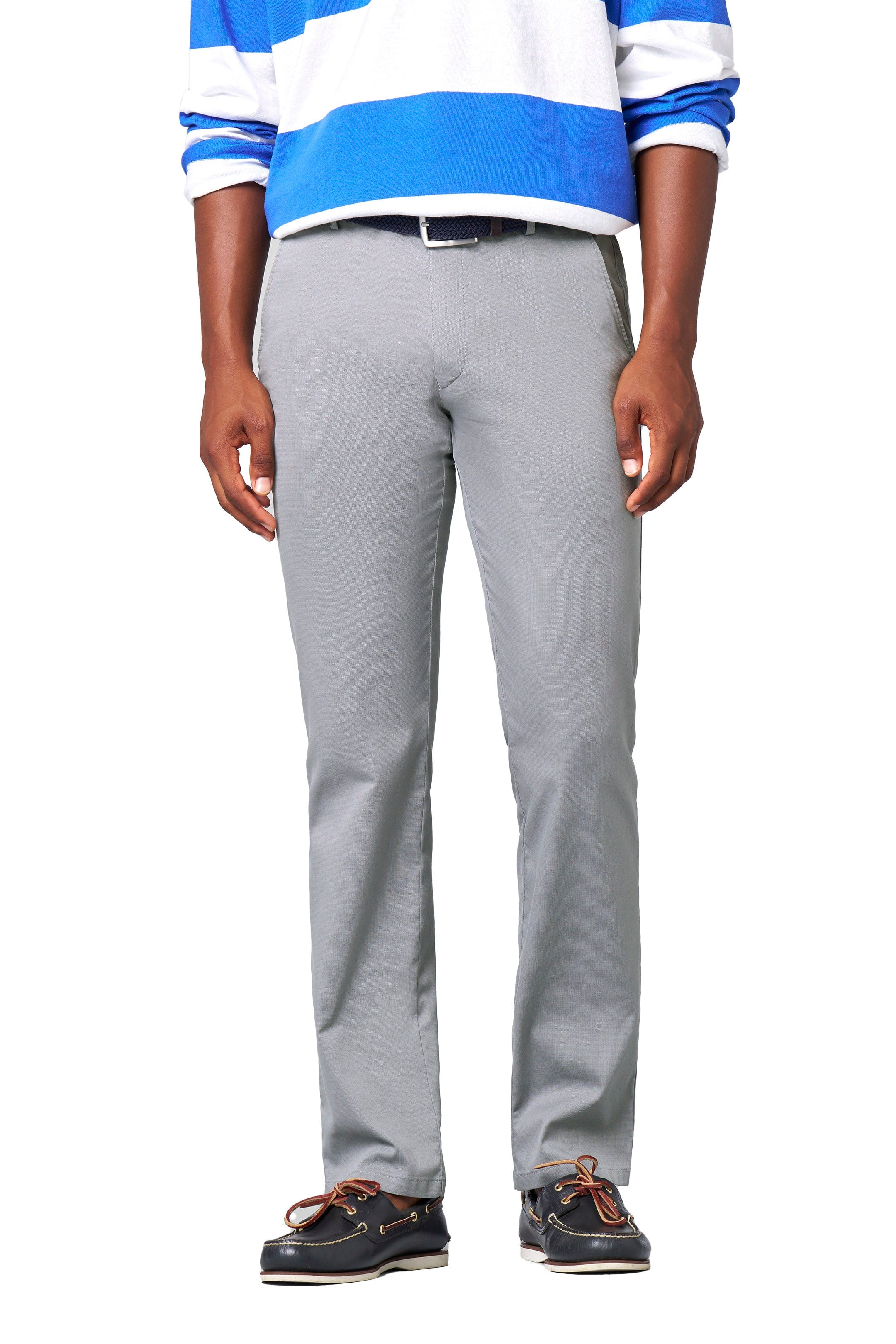 Meyer Roma Stretch Fine Structure Chinos - Grey